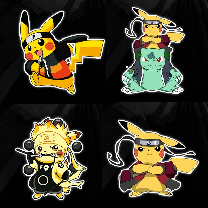 Cool Pokemon Sticker Naruto Anime Stickers Waterproof Laptop Trunk Bumper Sticker Decals