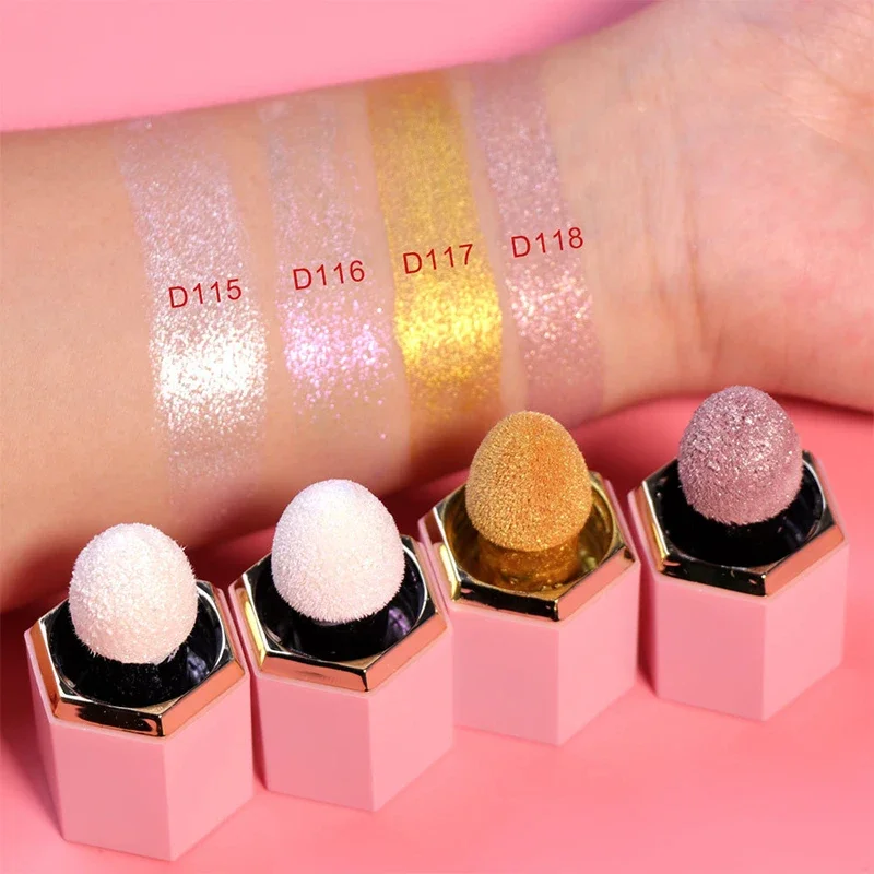 Glitter Liquid Highlight Wand Brightening Body Highlighter Sponge Stick Waterproof Lasting Gold Silver Shiny High Glow Makeup