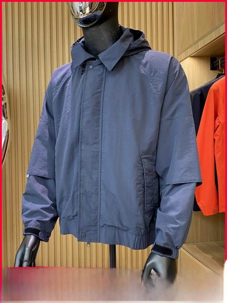 

Outdoor Windproof ort Workwear Jaet ex Couples Sle Autumn Winter Waterproof Nylon Fabric Hooded Zipper Closure Coat