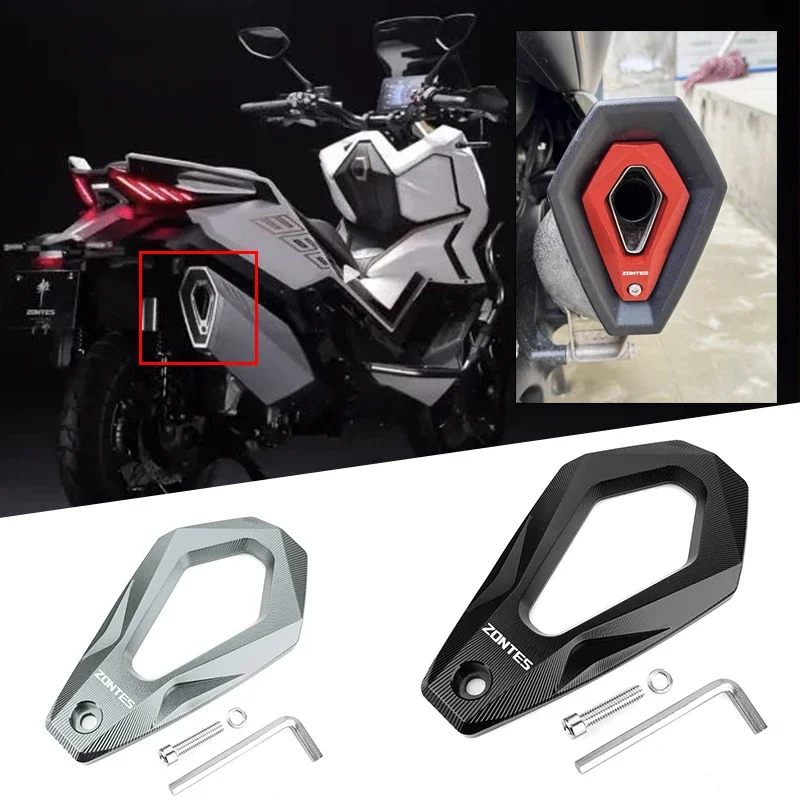 FIT FOR Zontes 368g 368m 368K 368m 368D 501g 368 G D M Exhaust Pipe Tip Cover Motorcycle Modified  Accessories System Protector