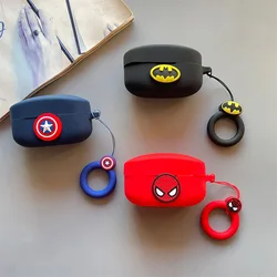 Cartoon Marvel DC Earphone Case Cover For SONY WF 1000XM4 5 Silicone Bluetooth Headphone Protective Case For Sony With Lanyard