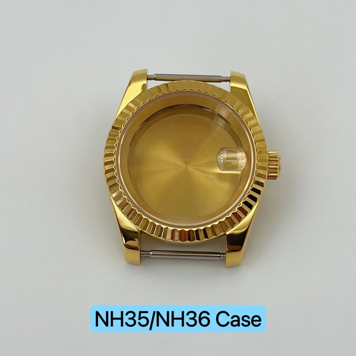 Caja de cristal de zafiro chapado en oro de 36MM/39mm Oyster NH35 para accesorios de reloj de movimiento automático MOD Datejust NH35 NH36