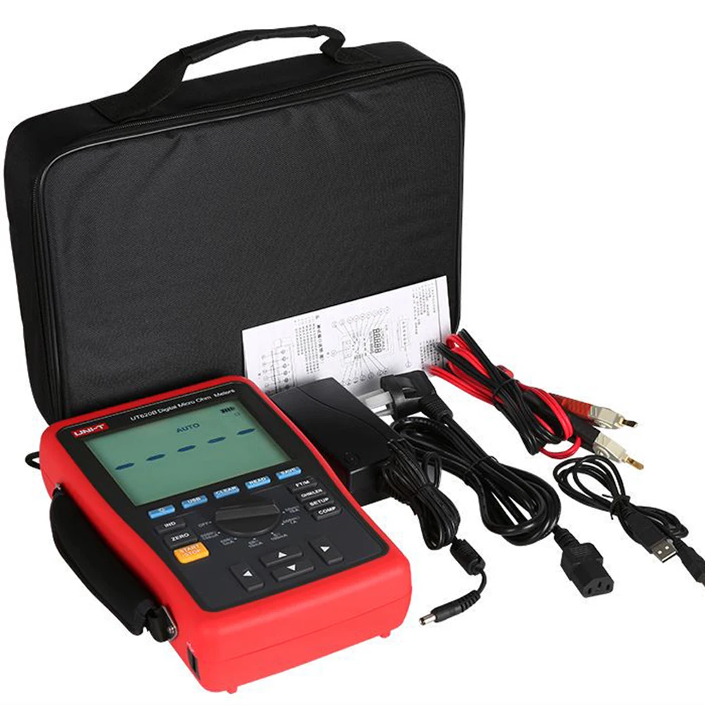 UNI-T UT620B Digital Micro Ohm Meter,Manual Range DC Low Resistance Tester, Data Storage/USB Data Transfer/Data Hold
