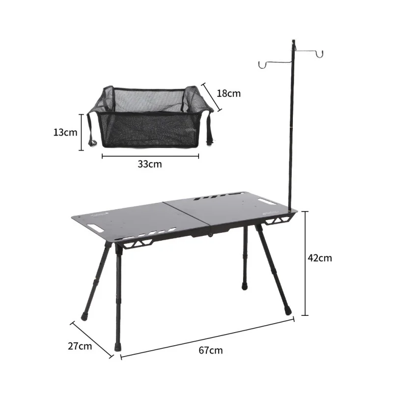 Imagem -05 - Outdoor Camping Ultra Lightpeso Folding Table Mesa Tática Portátil Liga de Alumínio Splicable Campo de Viagem Novo 2023