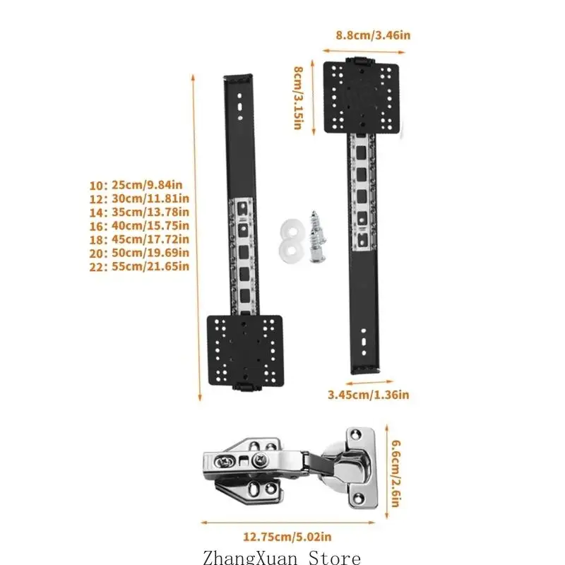 Schranktürschienen-Hardware-Set für den Zugang zum klappbaren Lagerschrank 3XUF – Detail 6