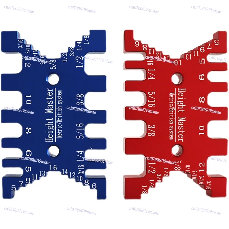 Open Tenon Gauge, Height Gauge, Measuring Tool DIY Metric Imperial Engraving Machine Table Saw Flip-chip Measuring Tool