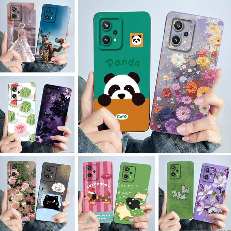 

Чехол для Realme Narzo 50 Pro 5G Cute Panda Sweet Girls Cats, силиконовая мягкая задняя крышка для Narzo50 Pro 5G, бампер, защитный корпус