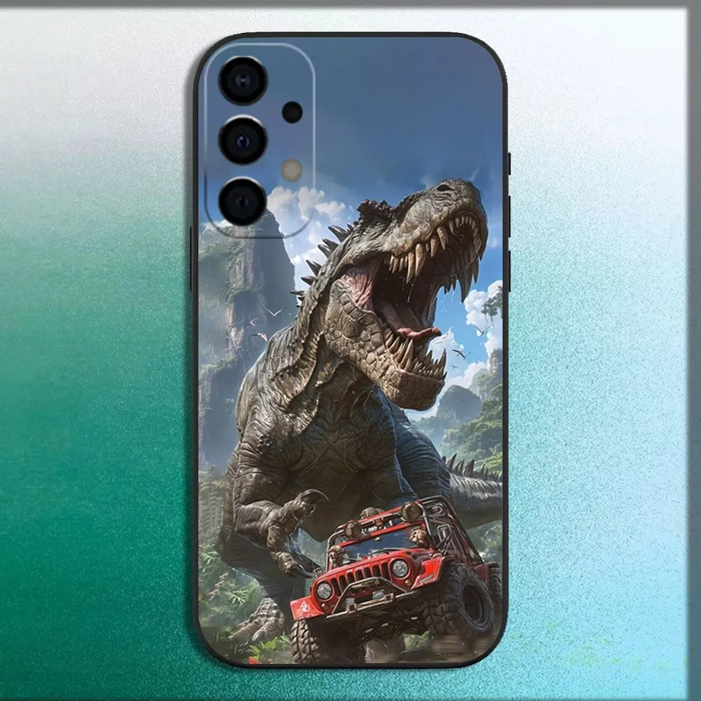 Dinosaur J-Jurassic Park Phone Case For Samsung Galaxy A13,A21s,A22,A31,A32,A52,A53,A71,A80,A91 Soft Black Cover