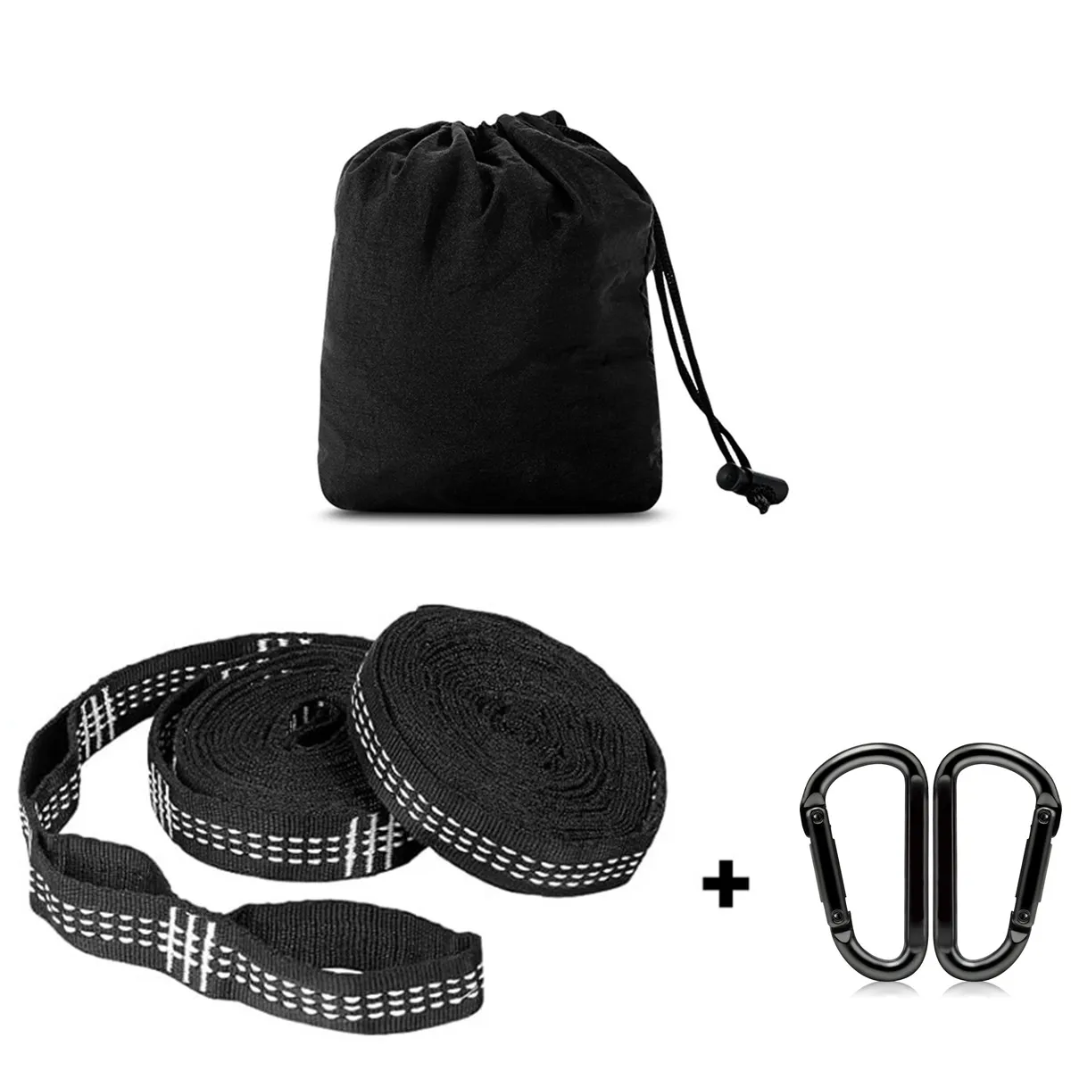 2 PCS 200CM/ 78Inch Hammock Straps and 2 Hooks, 10+2 Loops, Portable Camping - Quick, Easy Setup, Hooks for Yoga Swing, Gym etc image 5
