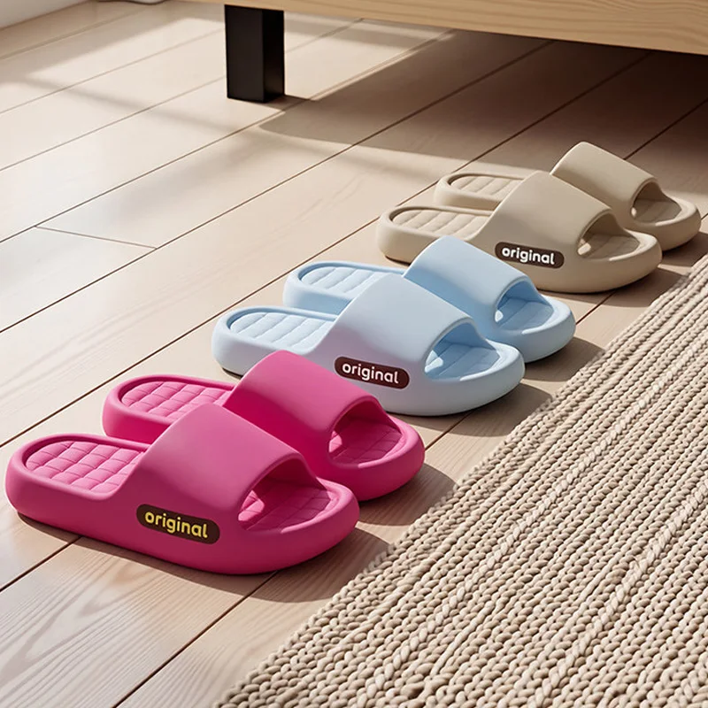 Summer Thick Platform Slippers For Women Indoor Thick Bottom Soft Home Shoes Woman Outdoor Non Slip Couple Beach Flip Flops image 3