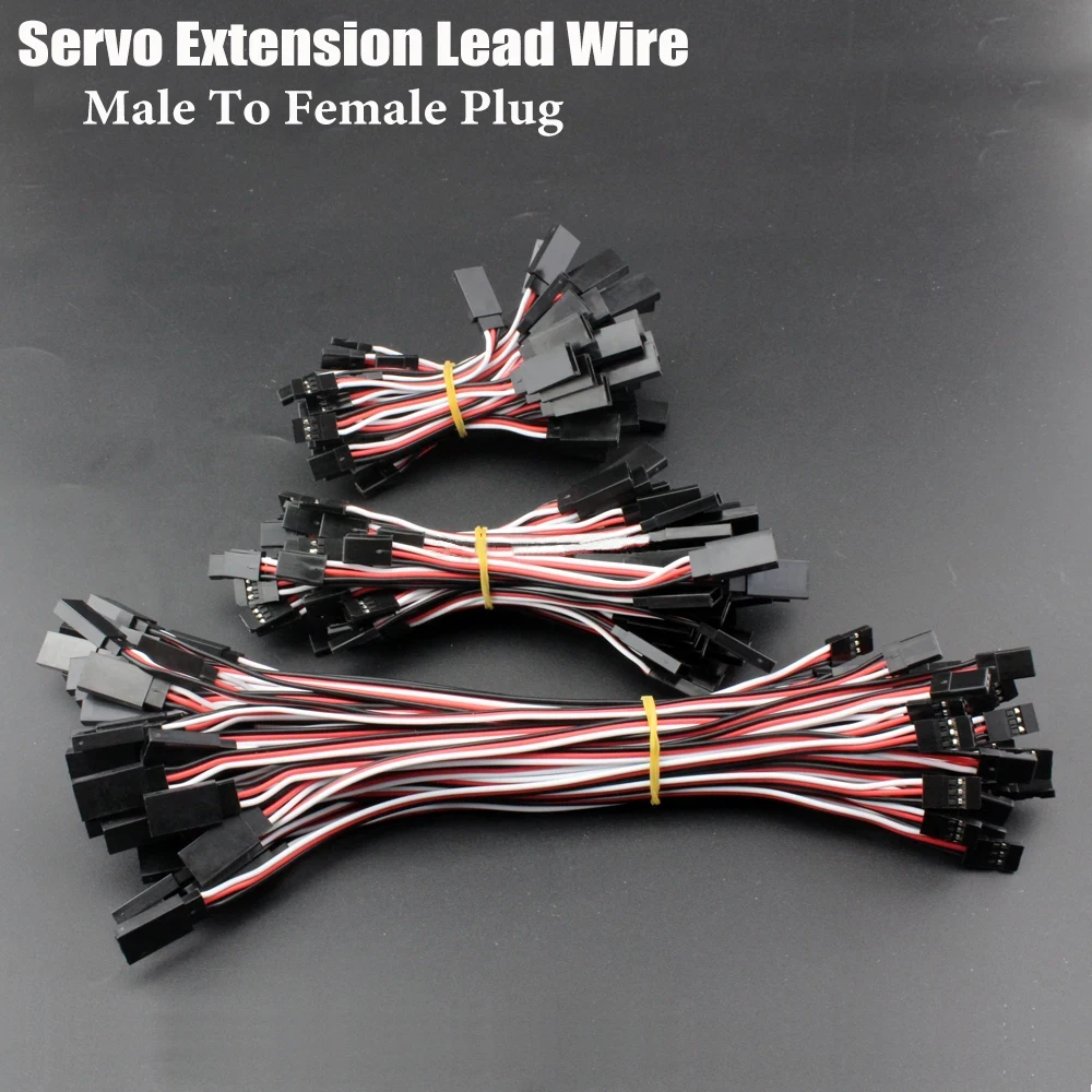 JR-Stecker Servo-Verlängerungskabel Stecker auf Buchse - 5/10/20 Stück 150mm/300mm/500mm 22AWG Kupferdraht für RC-Flugzeuge, Helikopter, Drohnen – Detail 2