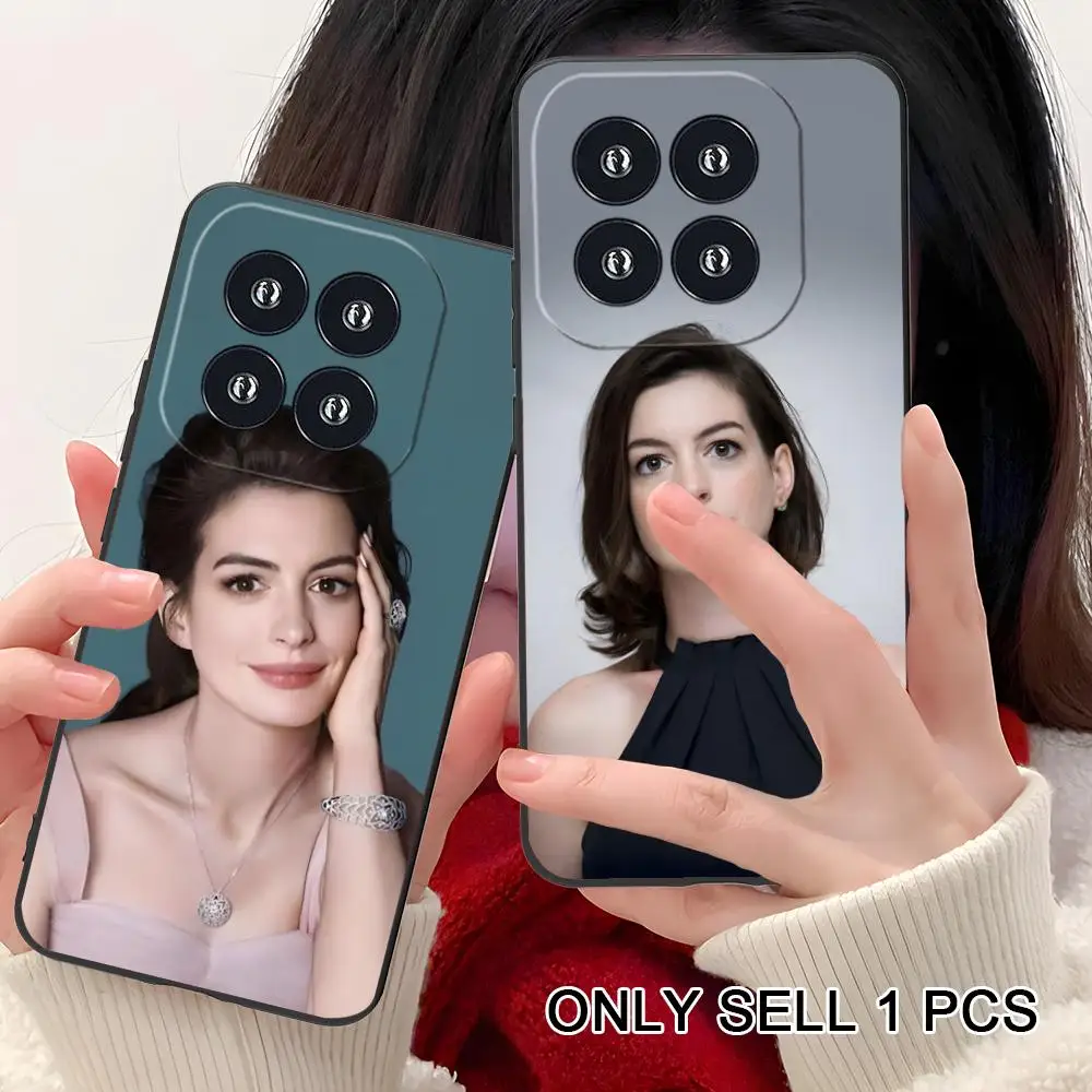 

Чехол для мобильного телефона Anne Hathaway из матового ТПУ для Xiaomi 15 14 13 12 Mi 11 T Ultra Lite Pro S X 5G с цветным принтом