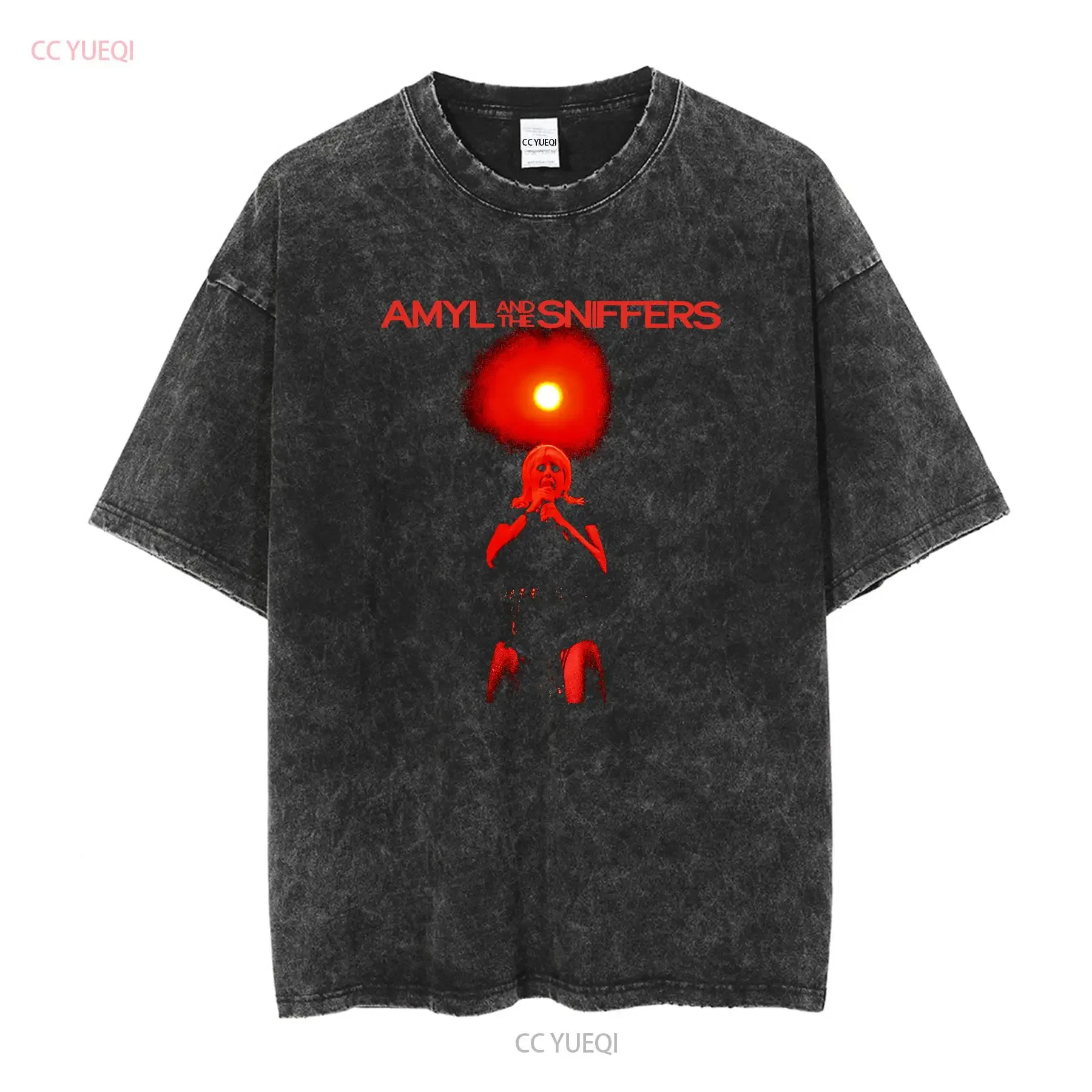 Amyl and the sniffers T Shirt long or short sleeves vintage Washed Comfortable Soft Breathable fashion graphic Unisex Casual