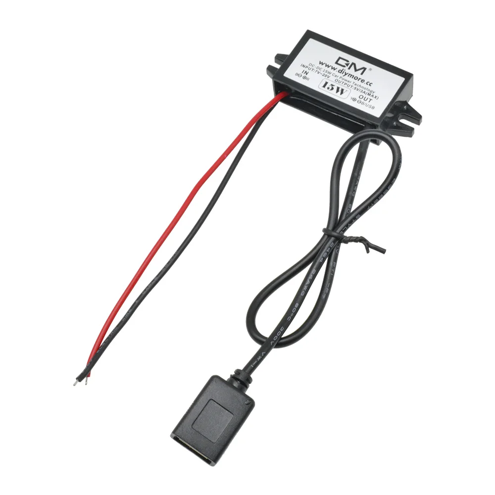 DC-DC DC 12V auf 5V 3A 15W Step-Down Buck-Wandler-Modul, USB-Typ-A-Buchse, Konverter für Auto – Detail 9