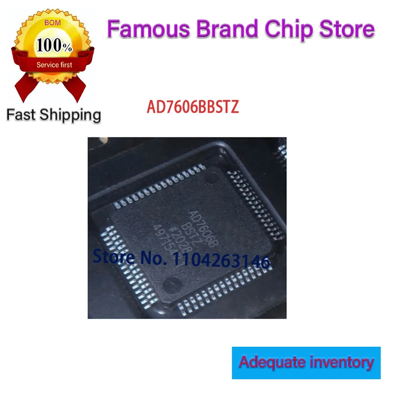 1pcs/Lot New original AD7606BBSTZ AD7606B AD7606 LQFP64 in stock