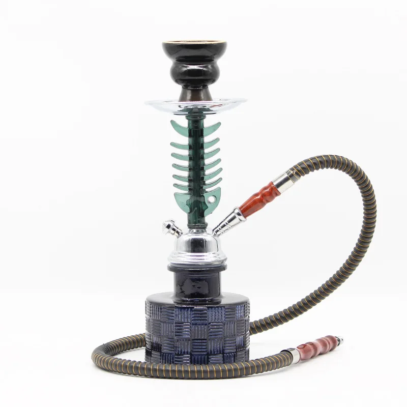 Single Tube Shisha Hookah Small Simple Arabian Hookah Complete Set For Bar Metal Glass Hookah Bottles