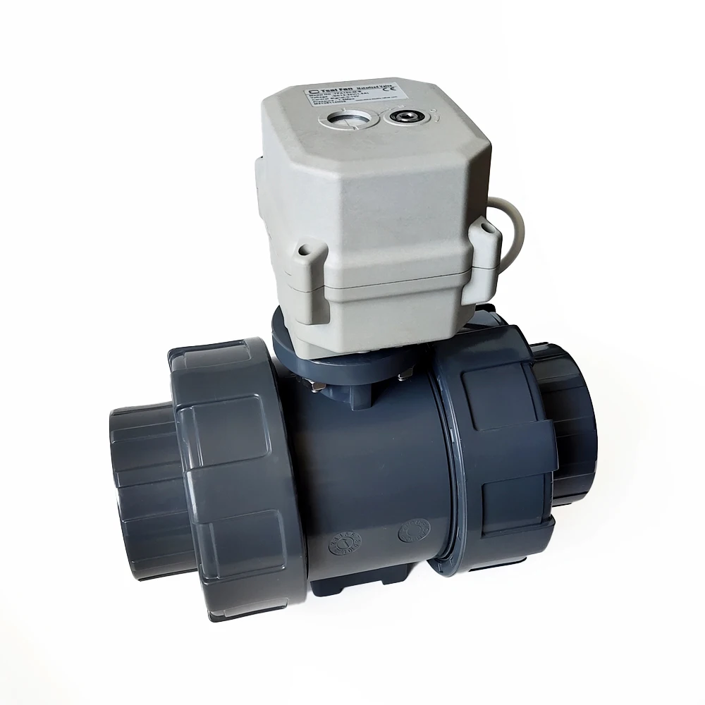 DN40 50mm UPVC Electric Ball Valve 2/3/5/7 wires Motorized Valve Motor Drive for water tank water supply