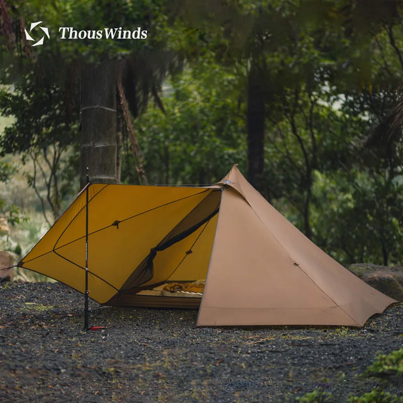 Imagem -03 - Thous Winds Capricorns 12 Pessoas Barraca de Acampamento Tenda Pirâmide Ultraleve Caminhadas ao ar Livre Mochila Tenda 15d Ripstop Náilon Acampamento Tenda