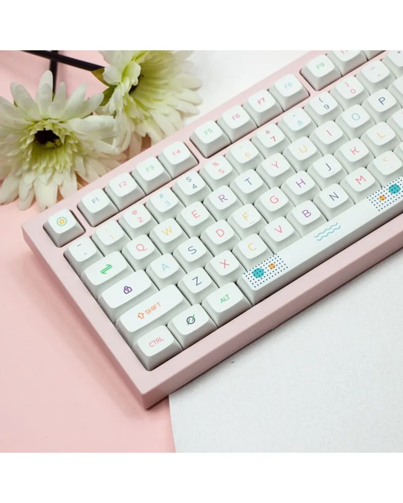 

Keycaps 127 Keys Neon Themed Keycaps XDA Sublimation Mechanical Keyboard Keycaps Thai English Korean