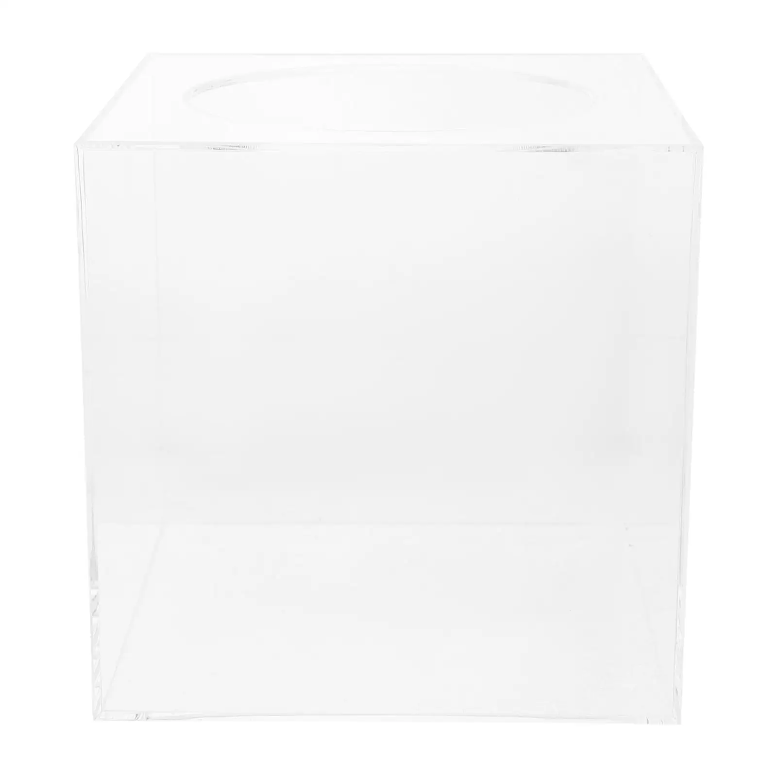 

Transparent Acrylic Lottery Box 15x15x15cm Mini Raffle Box Multi-function Ballot Donation Storage Bin Office Meeting Party Favor