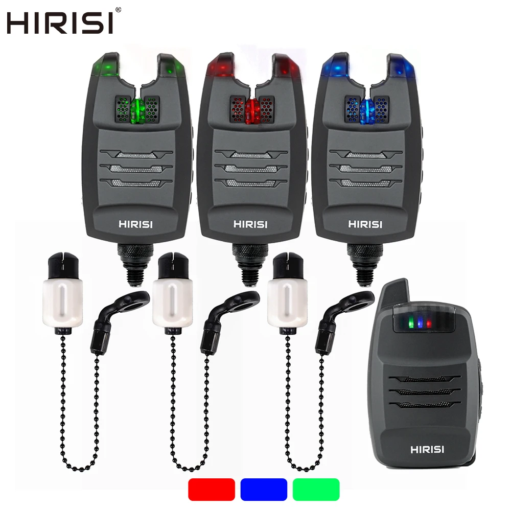 Hirisi Wireless Carp Fishing Bite Alarms and Fishing Bobbins Swinger Set Fishing Alarms Bite Indicator Fishing Accessories