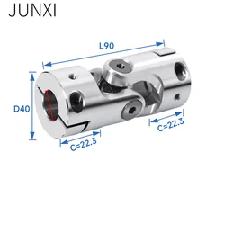 40*90Aluminum alloy universal joint coupling, high-speed precision single double joint telescopic cross needle roller bearing