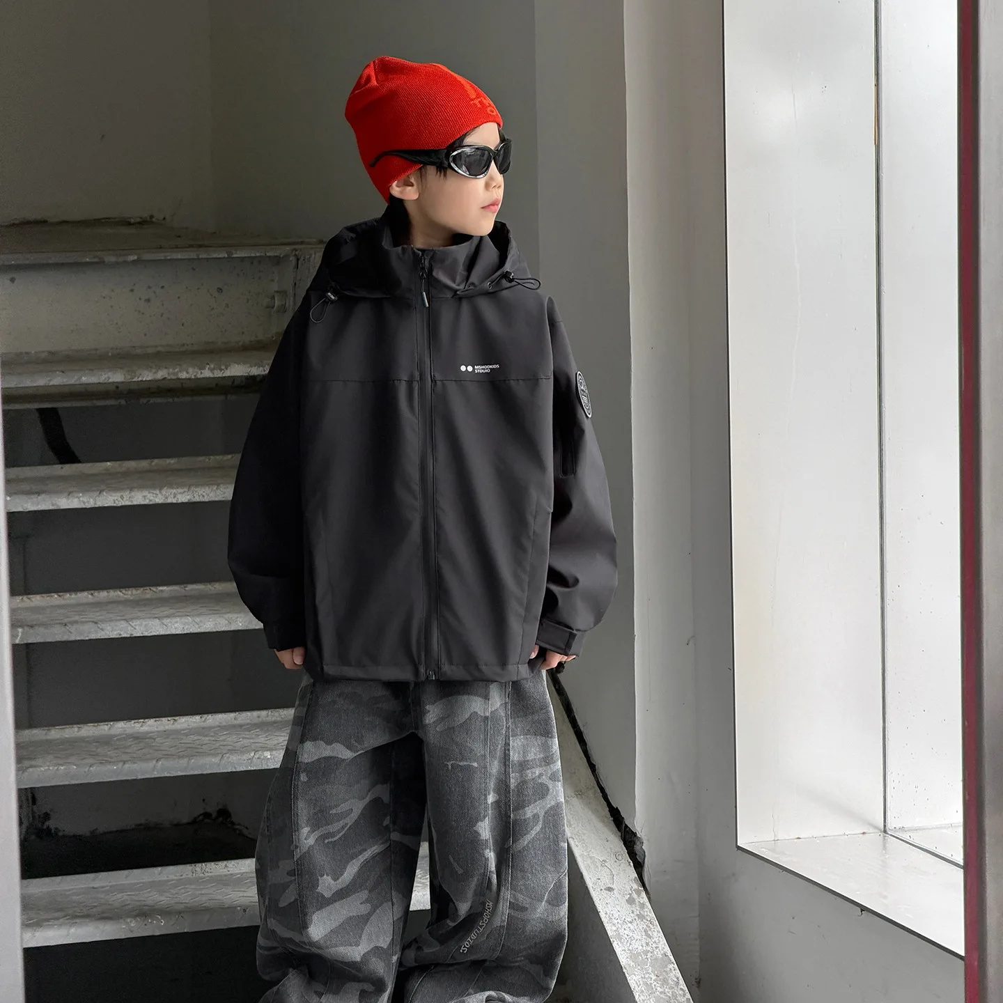 Children Clothes Boys Fashionable Windbreaker Autumn Coat 2026 New Korean Style Solid Color Kids Simple Boys Coat