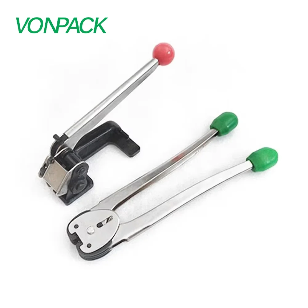 

VONPACK 16mm Portable Tensioner and Plier Handy Steel Strapping Tool Factory Price case Band Packer Packing Tool Combination