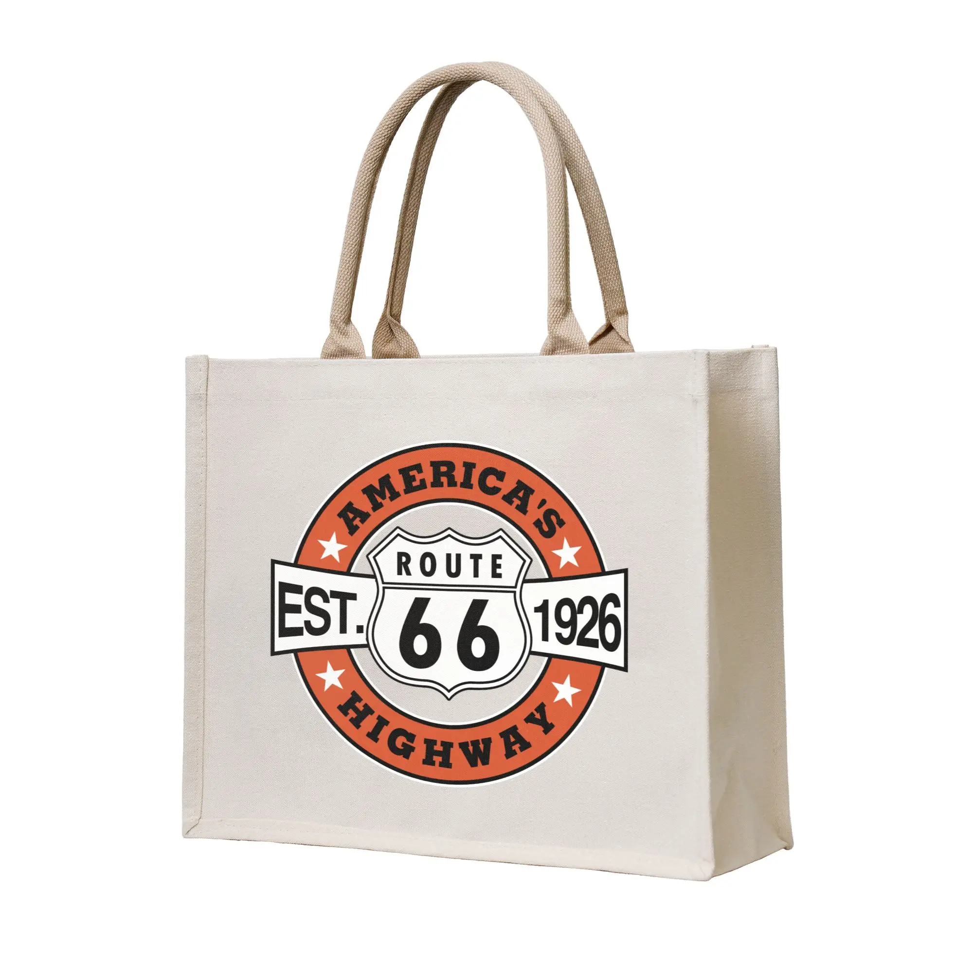 

Модные сумки-шопперы Fashion Route 66 для покупок продуктов, женские модные сумки через плечо в стиле американских шоссейных байкеров, вместительные сумки-тоуты