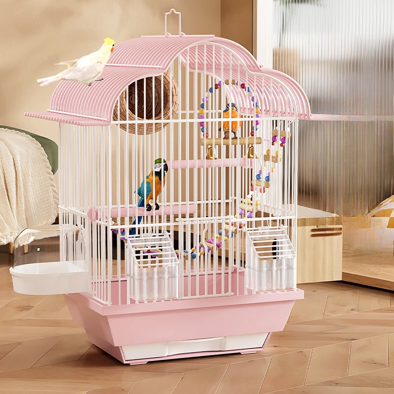 

Luxury Bird Cage Large Parrot Stand Cage Parrot Birdcage Portable Nests Pet For Cockatoos For Birds Finches Cockatiels