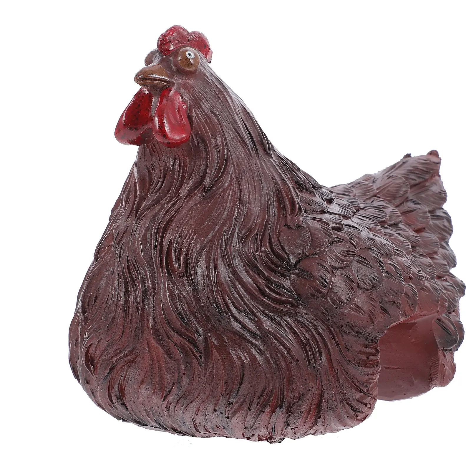 

1Pcs Lifelike Resin Hen Ornament Garden Decor Outdoor Yard Adorn Simulation Animal Sculpture Lawn Decorative Piece Courtyard