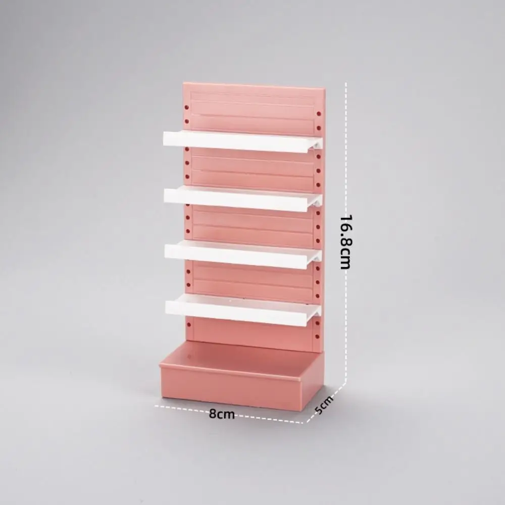 Mini armário para casa de bonecas 1/12 8 * 5 * 16,8 cm 5 cores prateleira de exibição de supermercado de plástico