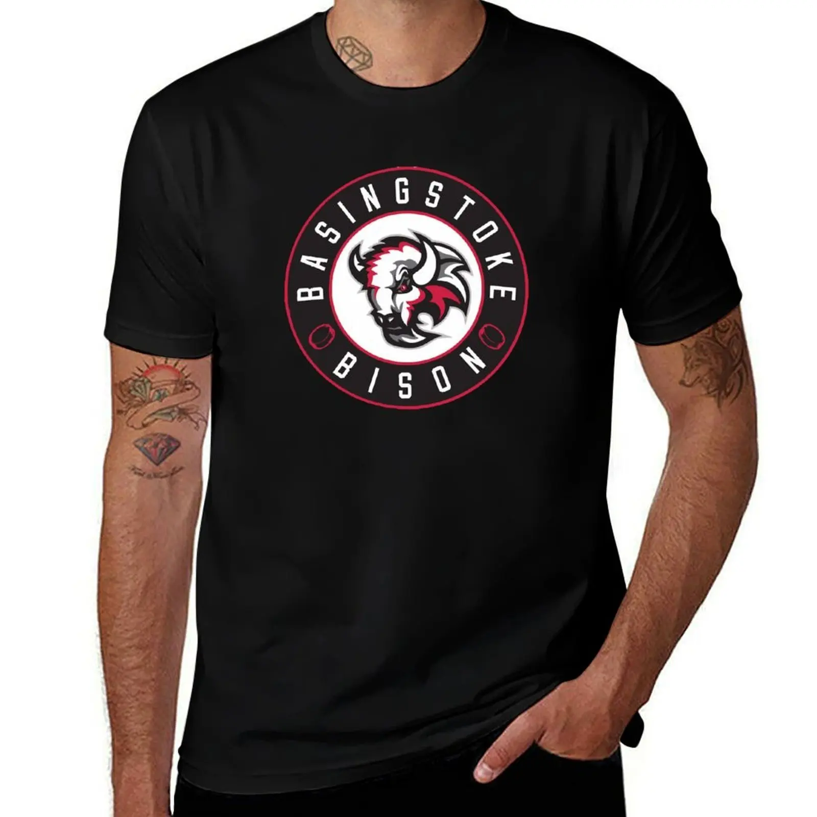 

the Basingstoke Bison T-Shirt man t shirts for men casual man t shirt luxury cotton tshirt 100% T-Shirt