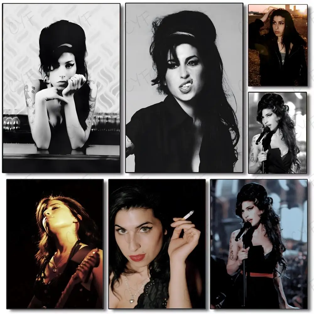 Singer Soul Amy Winehouse Poster Painting Wall Art Mural for Living Room Home Decor and Gifts