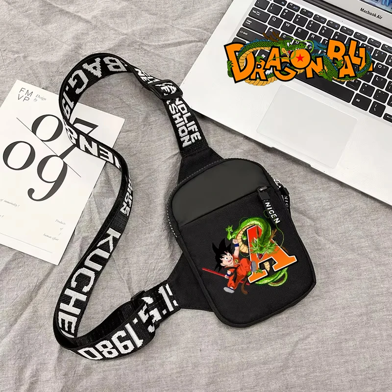 

Dragon Ball new Crossbody Bag anime cartoon Single-Shoulder Bags letters printed Portable Phone Bag student Fashion Chest Pouch