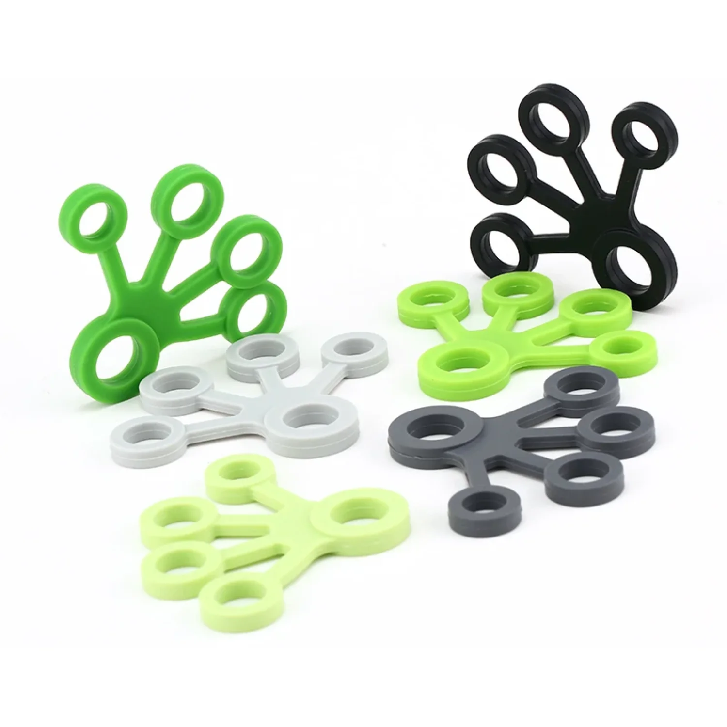 3 Levels Silicone Resistance Bands Finger Strength Exerciser Hand Rehabilitation Gripper Stretcher Ring Guitar Finger Exercisers