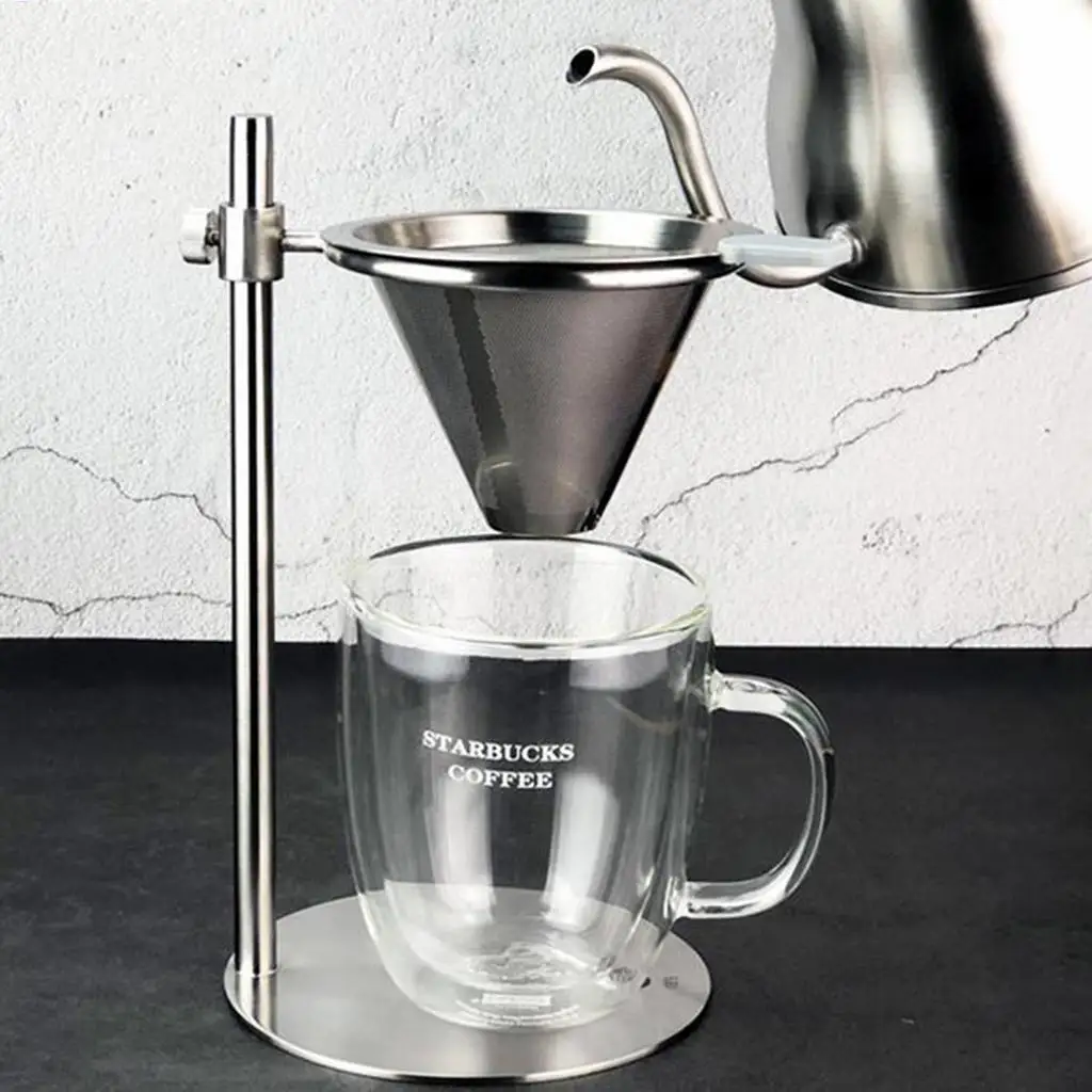 Coffee Drip Filter Stand Coffee Dripper Camping Cookware Durable Stainless