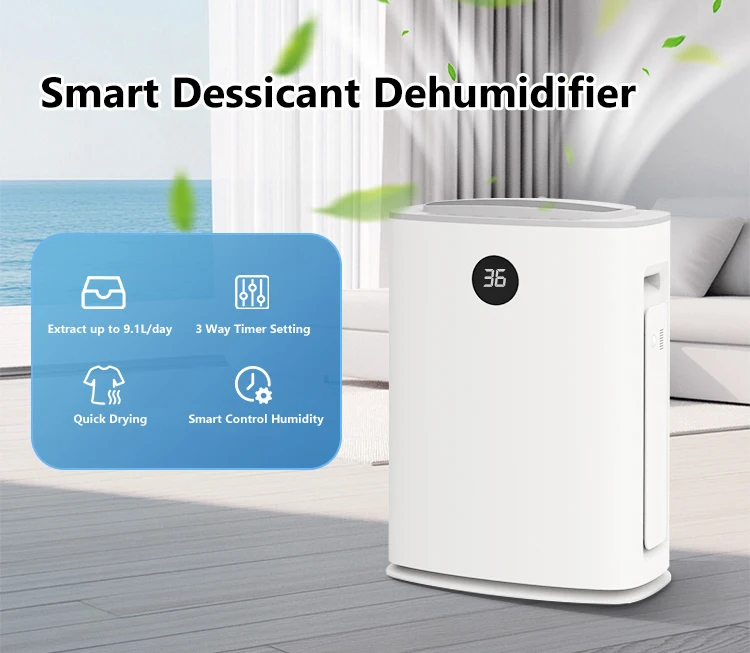 Evaporation Condensing Dehumidifier Without Compressor Air Purifier 2 in 1 for Home Office