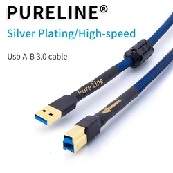 Handmade HIFI Silver Plating High Speed USB 3.0 Printer Cable High Quality Type A Male To B Male A-b Data Transmission Cable 2.0