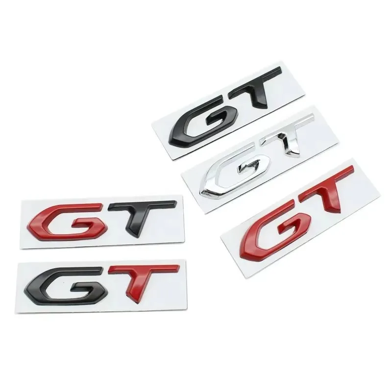 Car 3D Metal GT Logo Decals Sticker For Peugeot 308 407 106 205 206 208 3008 5008 108 406 408 306 Trunk Emblem Badge Stickers