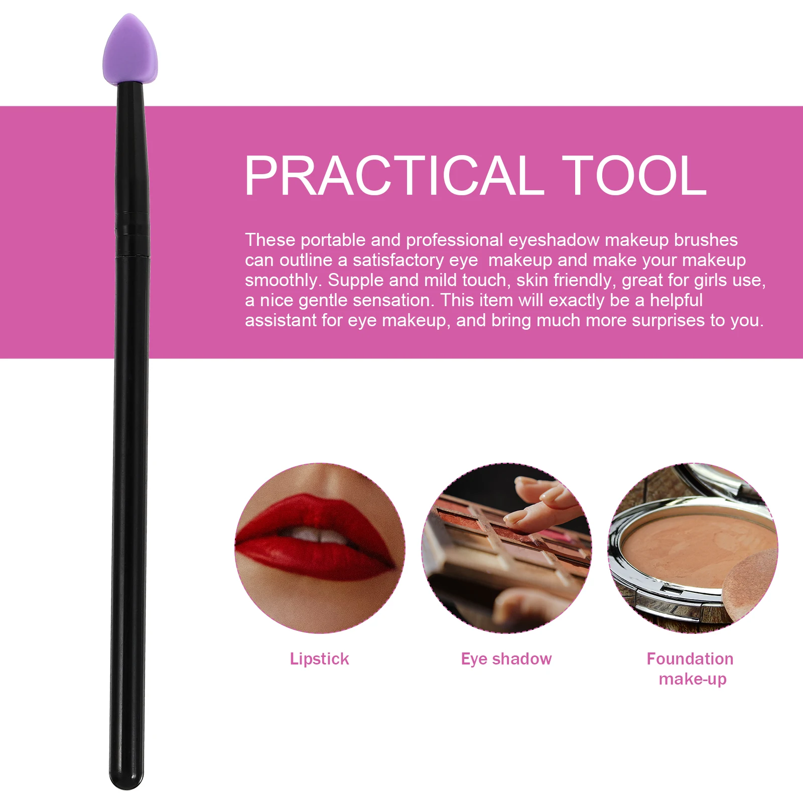 Juego de maquillaje de 5 uds., brocha de silicona para sombra de ojos, herramienta duradera para sombra de ojos, aplicación de máscara Facial, ojos profesionales