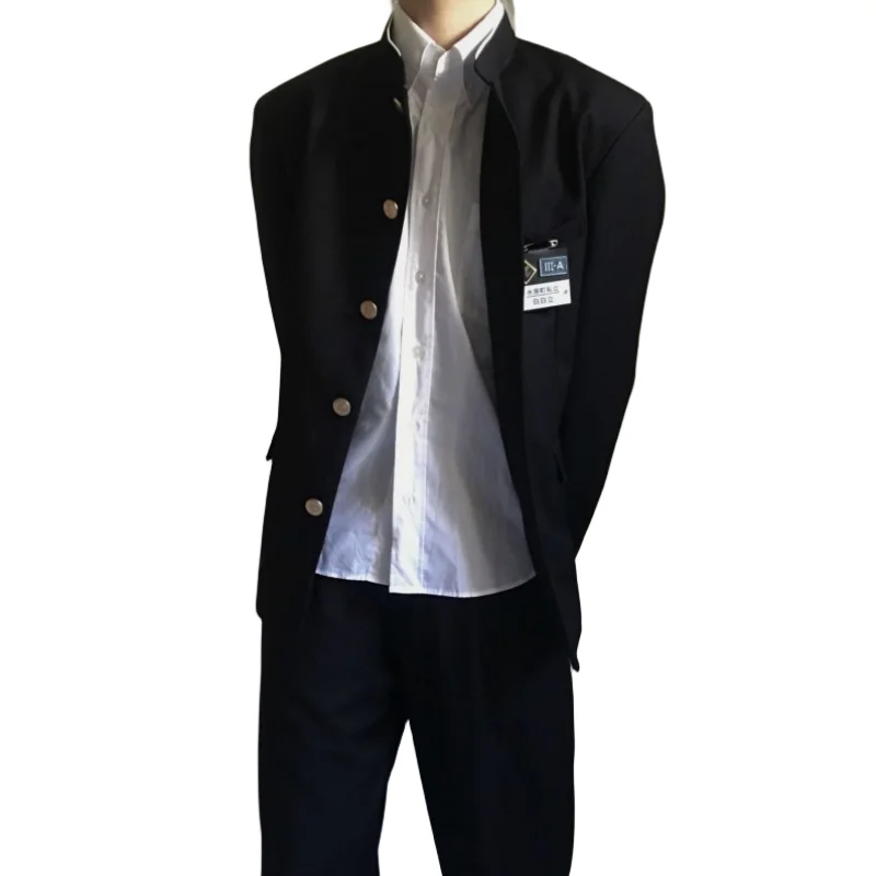 Filme japonês Cosplay Uniforme para homens e mulheres, casaco JK Suit, conjunto de jaqueta estilo universitário, casacos de escola secundária, novos Corvos, Preto