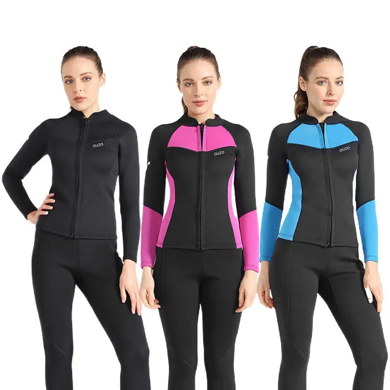 

1.5mmDiving Suit Women's Long-Sleeved Split Diving Suit Cold-Proof Warm Sun-Proof Swimming Surfing Suit Top