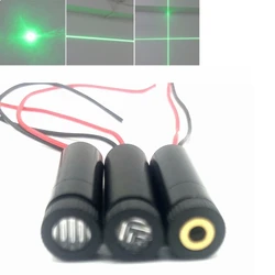 Adjustable industrial Grade 515nm 520nm 15mw Green Laser Module Dot/Line/Cross 1240