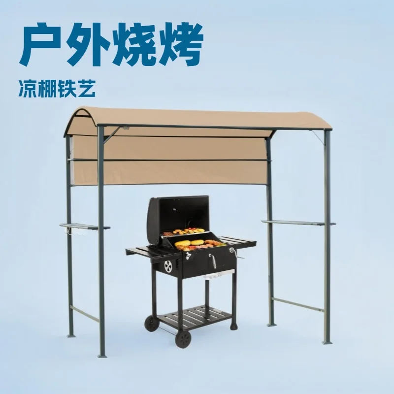 

Household outdoor courtyard terrace oven canopy wrought iron canopy barbecue canopy shading
