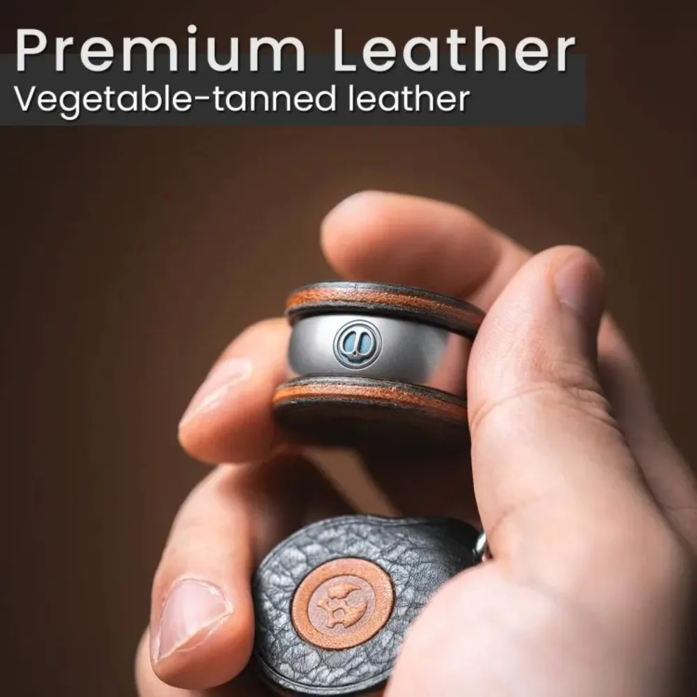 LAUTIE Magnetic Leather Pouch For Mechanic-i Ring EDC Gadgets Sensory Toys For Autism Anxiety Toys