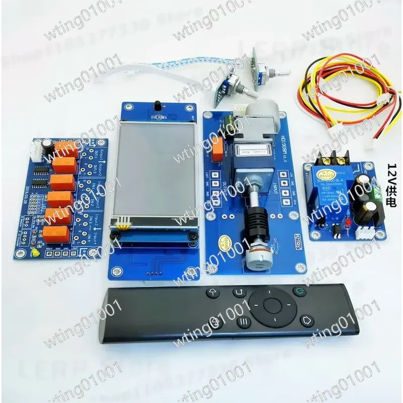 for ALPSS27 Digital Potentiometer with Color Display Remote Control Volume Knob for Preamplifier DIY HiFi Audio 10k 20k 50k