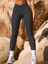 2026 New Crossover Flare Leggings for WomenHigh Waist V Cross Bootcut Bell Bottoms Tummy Control Yoga Pants