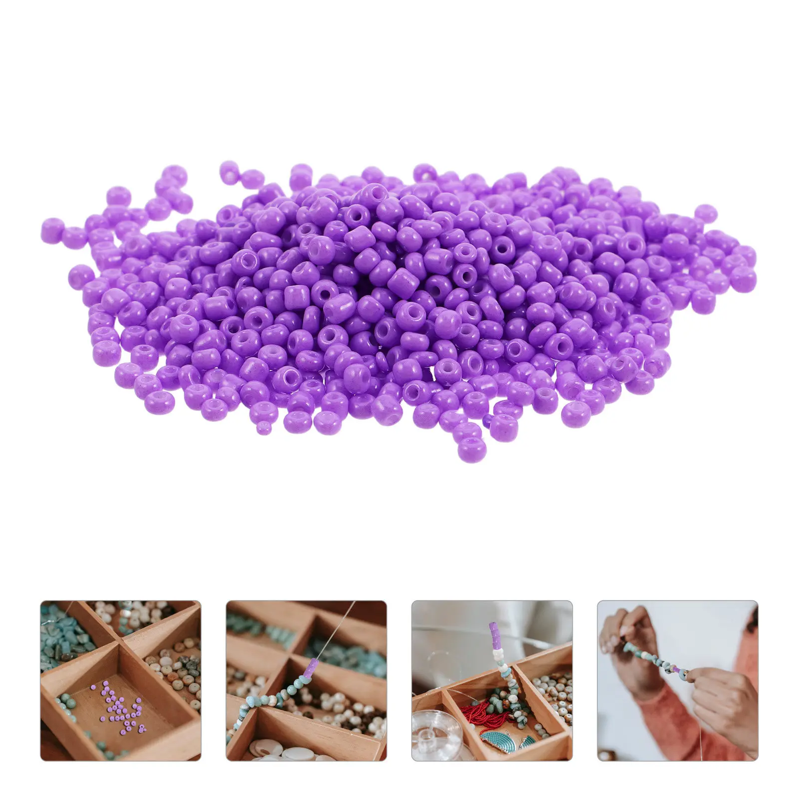 

4000 шт. круглых стеклянных бусин для вышивки крестом, набор для создания украшений своими руками, браслетов, ожерелий, ручной работы, разделительные бусины, подвески