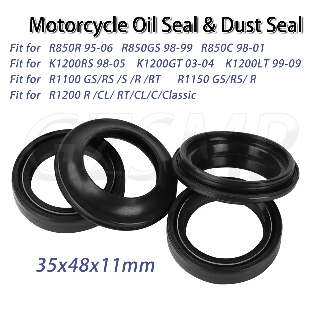 

35x48x11 Motorcycle Front Fork Oil Seal 35 48 Dust Fit for BMW R850R GS C K1200RS GT LT R1200R R1100 R1150